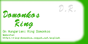 domonkos ring business card